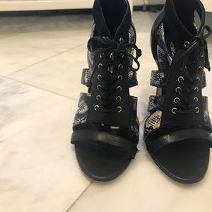 REBECCA MINKOFF lace-up heels